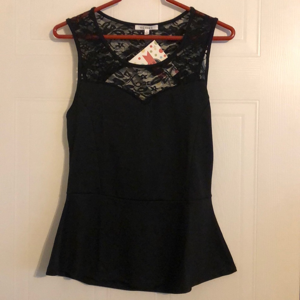 Active Black Sleeveless Top